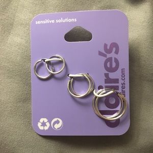 BOGO🤍Claire’s Silver Earrings NEW